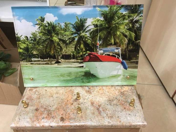 Photo funéraire décorative sur métal Martinique